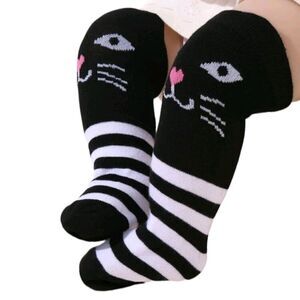 Cat 🐈‍⬛ Face Baby Socks
